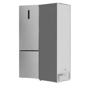 Frigorífico-congelador Gorenje NRB620E61X4WFE, independiente, acero inoxidable, capacidad total 413 L, congelador inferior 130 L, NoFrost, indicador LED