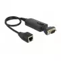 Delock 62976 Convertidor serie de Ethernet a RS-232, 10/100 Mbps, RJ45 a DB9 macho