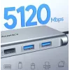 Hub USB-C Aukey CB-C89 10 en 1 con RJ45 1000Mbps, HDMI 4K, varios conectores