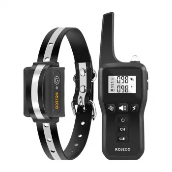 Collar eléctrico con campana Rojeco PD529 — alcance 1000 m, negro