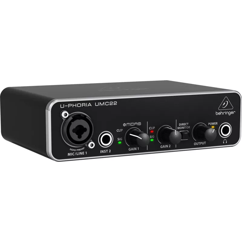 Behringer UMC22 Equipo musical complementario Preamplificador para conciertos/estudio