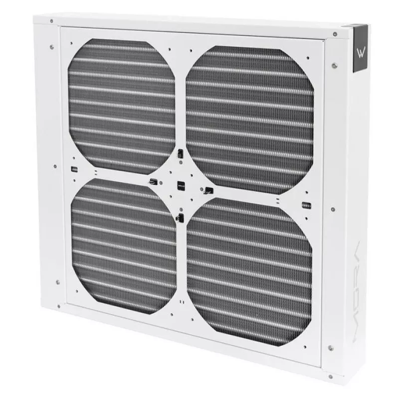 Marco de ventilador para radiador Watercool MO-RA IV 400 – compatible con ventiladores de 200 mm, blanco