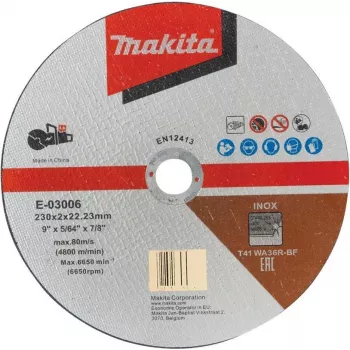 Makita - Disco de corte - para acero inoxidable - 230 mm - grano: WA36R