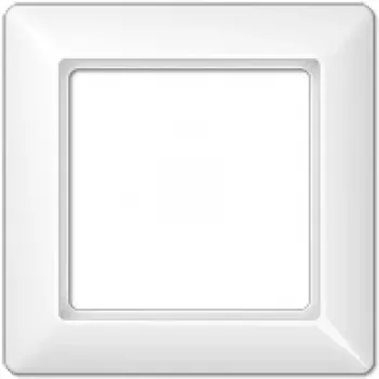 Placa marco para toma de corriente de pared JUNG AS 581 BF WW Blanco – Termoplástico, 80,5×80,5 mm