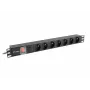 LANBERG PDU-07E-0200-IEC-BK PDU 1U 10A 7 tomas francesas 2m negro