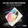 CORSAIR iCUE LINK LX120-R RGB Reverse Blade PWM ventilador para caja, 120 mm, blanco