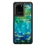 Funda protectora iKins para Samsung Galaxy S20 Ultra – diseño de nenúfares negro