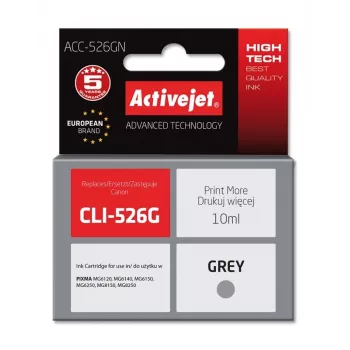 Activejet ACC-526GN tinta (sustituto de Canon CLI-526G; Supreme; 10 ml; gris)