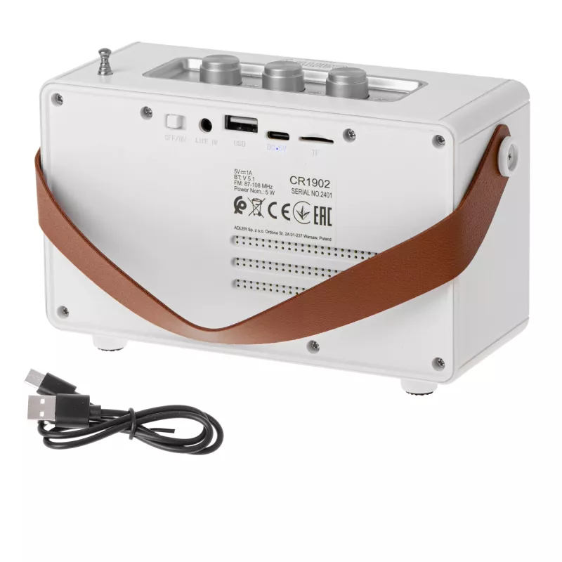 Camry altavoz con radio | CR 1902 W | 5 W | Bluetooth | Blanco | Conexión inalámbrica