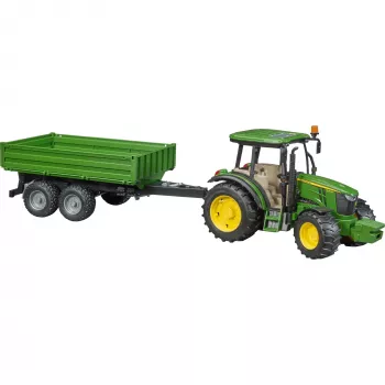 Modelo de tractor BRUDER John Deere 5115 M con remolque basculante