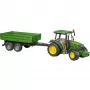 Modelo de tractor BRUDER John Deere 5115 M con remolque basculante