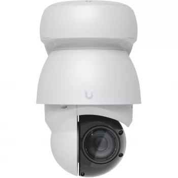 Cámara de vigilancia IP UBIQUITI UVC-AI-PTZ-W — AI PTZ industrial esférica 3864×2160, zoom óptico 22×, rotación 360°, por cable, pared/mástil/escritorio, blanca
