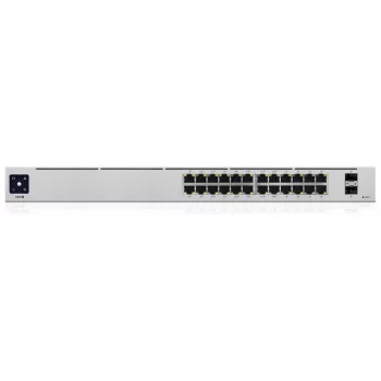 Ubiquiti UniFi 24 puertos PoE gestionado L2/L3 Gigabit Ethernet (10/100/1000) Power over Ethernet (PoE) 1U plateado