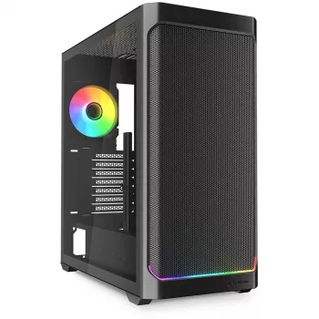 Caja de PC Sharkoon AK4W RGB Strip Midi Tower Negra