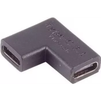 Adaptador USB-C 3.1 en ángulo recto ShiverPeaks 13-40005, conector de 90° para dispositivos USB-C