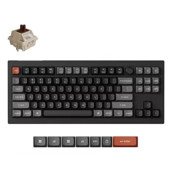 Teclado mecánico Keychron V3 Ultra 8K – cable y Bluetooth, QWERTY, RGB, negro