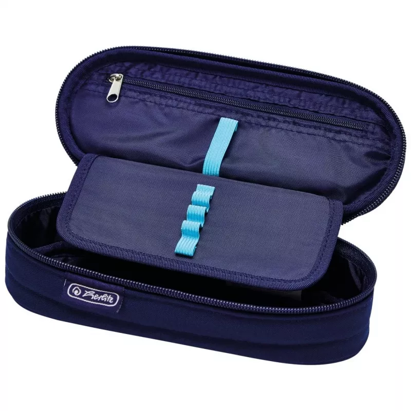 Estuche blando Herlitz 50038435 poliéster azul ancho 215 mm fondo 95 mm alto 60 mm