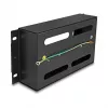 Delock 67320 Regleta de interruptores automáticos de 10" con cubierta y carril DIN, 3U, metal, negro