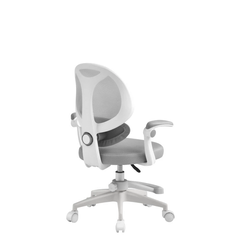 Silla giratoria mark adler Junior 4.5 gris — silla de escritorio ergonómica, altura ajustable 40–50 cm, respaldo de malla, base con ruedas, reposabrazos, soporte lumbar