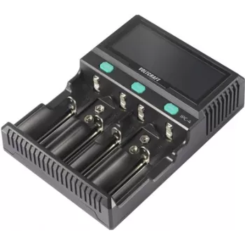 Cargador de pilas redondas VOLTCRAFT IPC-4 LiIon, LiFePO, NiMH, NiCd, LiFePO4 A, Mignon (AA), Micro (AAA), Mini (AAAA), Baby (C), Sub-C, Mono (D), 32650, 26650, (VC-14297085)