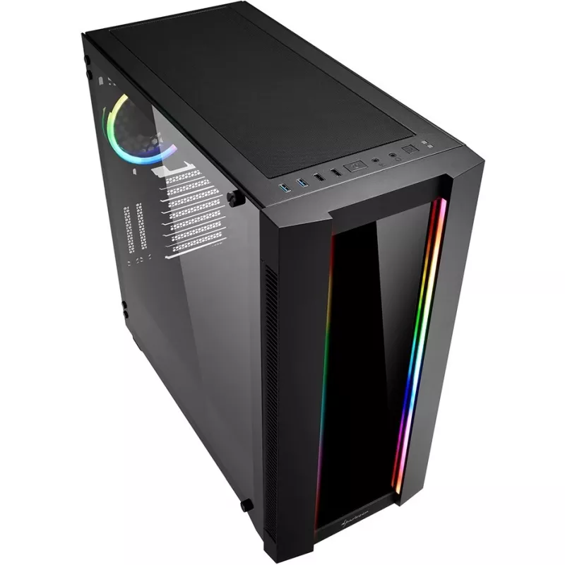 Caja de PC Sharkoon ELITE SHARK CA200G Torre Media Negra
