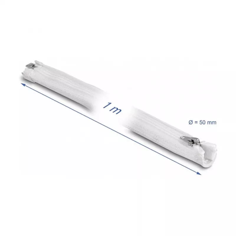 Funda trenzada DeLOCK 20823 1 m x 50 mm blanca