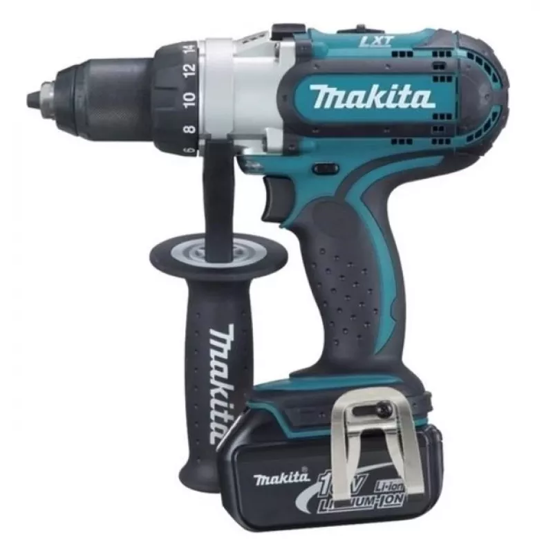 Makita DDF451RTJ taladro, sin llave, 2,1 kg, negro, azul