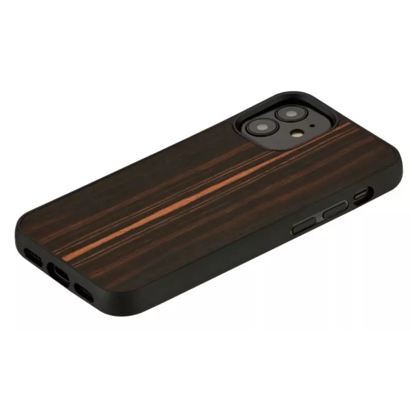 Funda protectora Man and Wood para iPhone 12 mini – ébano negro