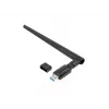 Lanberg NC-1200-WIE adaptador WiFi USB 3.0 AC1200 de doble banda, 1 antena externa + 1 interna, negro
