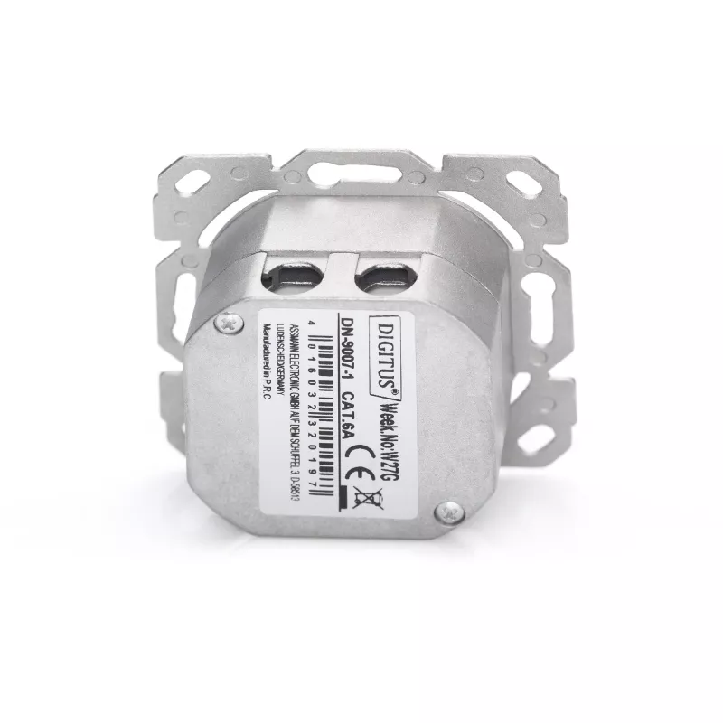 Toma de red Digitus DN-9007-1 CAT 6A Clase EA, 2x RJ45, apantallada, empotrable, blanca