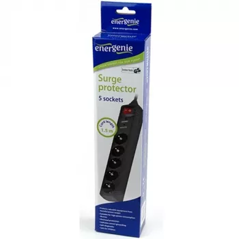 Regleta Gembird SPG5-C-5 1,5 m 5 tomas negro