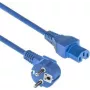ACT Cable de alimentación conector macho CEE 7/7 (acodado) - C15 azul 2 m