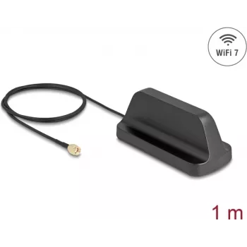 Antena DELOCK 81453 WiFi 7 conector macho RP-SMA omnidireccional 2,5–3,6 dBi
