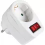 Brennenstuhl Adaptador de enchufe 1 toma + interruptor blanco