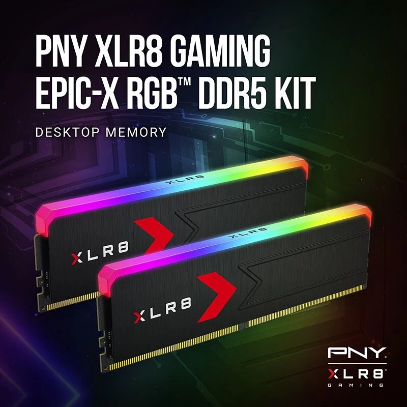 Memoria RAM PNY XLR8 Gaming EPIC-X RGB 32GB (2x16GB) DDR5 6000MHz XLR8 Gaming EPIC-X RGB CL36