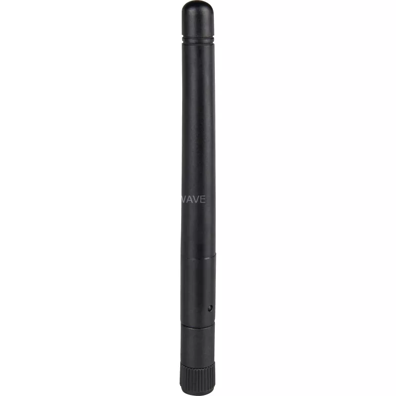 Delock 88339 antena Wi-Fi 802.11 b/g/n, RP-SMA, 2 dBi, omnidireccional, con articulación abatible, negra