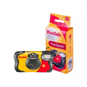 Cámara desechable con flash Kodak FunSaver, película en color y flash, 27 fotos, ISO 400