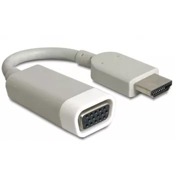 Adaptador de cable de vídeo DeLOCK 65469 VGA D-Sub a HDMI tipo A blanco