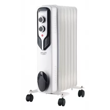 Adler AD 7815 Calefactor eléctrico para interiores blanco 1500 W radiador eléctrico de aceite