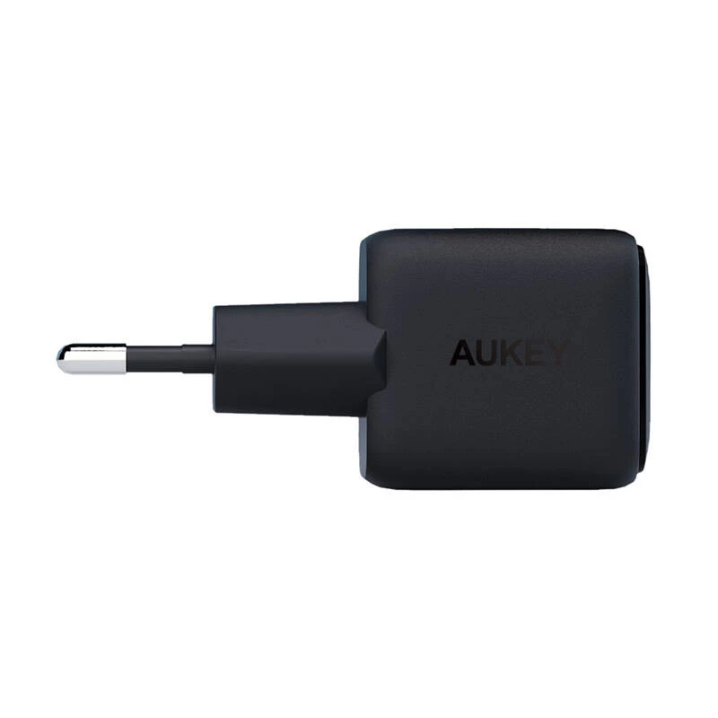 Fuente de alimentación Aukey PA-B1L USB-C 30W negro — adaptador de corriente USB‑C PD compacto