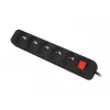 Lanberg regleta de alimentación, 5X tomas francesas con interruptor, cobre de alta calidad, 1.5 m | PS1-05E-0150-BK