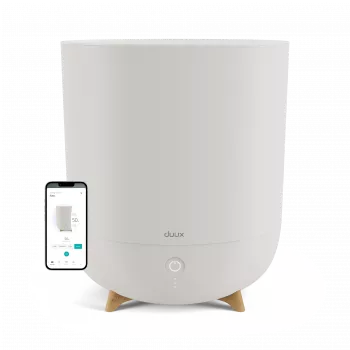 Duux | Neo | Humidificador inteligente | Capacidad del depósito de agua 5 L | Apto para estancias de hasta 50 m² | Ultrasónico | Potencia de humidificación 500 ml/h | Greige