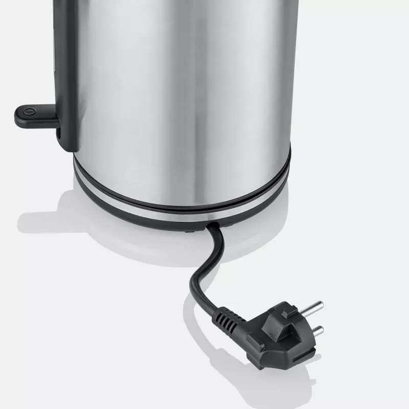 Hervidor de agua SEVERIN WK 3449 — 1,7 l, 2400 W, acero inoxidable/plástico, negro-plata