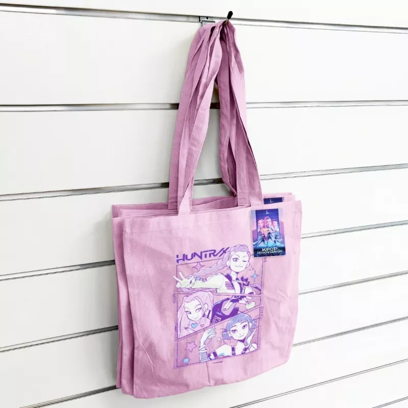 Bolsa tote rosa K-POP Demon Hunters