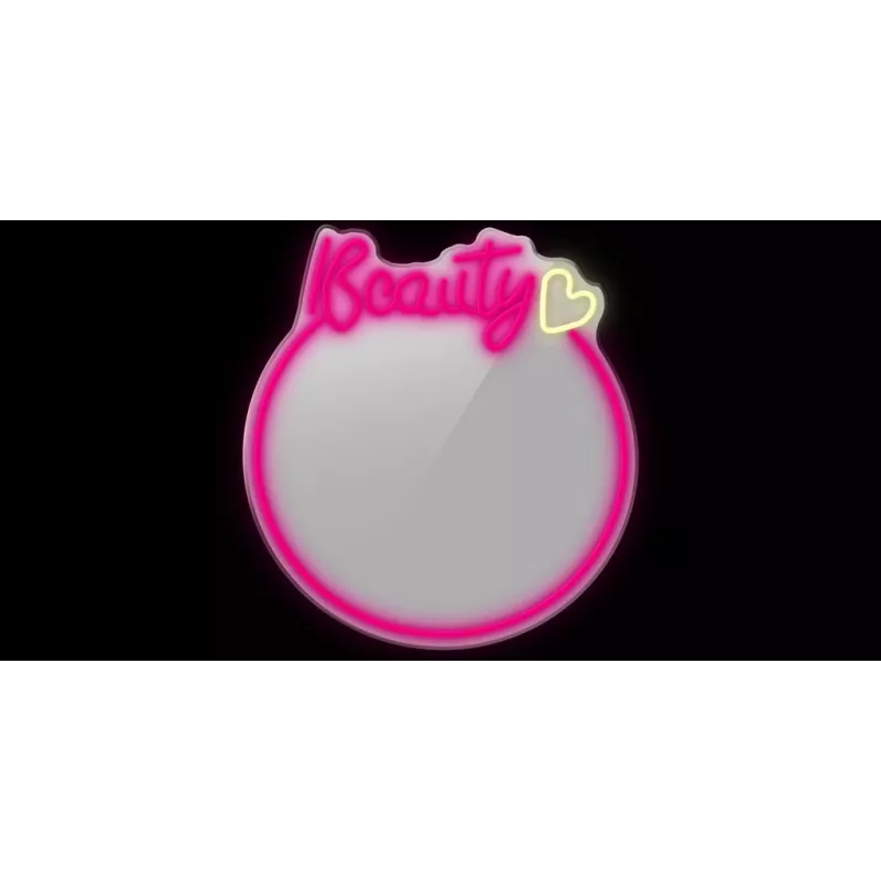 Luz LED de neón para espejo MANTA MASNL130PK Style Neon Lights BEAUTY, acento rosa, iluminación decorativa para espejo