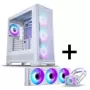 Caja de PC PHANTEKS Eclipse G400A + refrigeración líquida AiO Glacier M25 Gen2 - blanca
