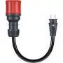 go-e adaptador para Gemini flex 22 kW, CEE rojo trifásico 32A > toma doméstica (negro, 30 cm)