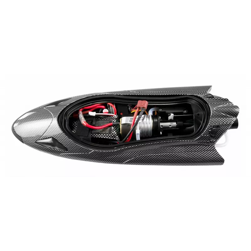 Lancha rápida radiocontrol Amewi Stingray Jet Drive 335mm RTR, efecto carbono