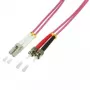 Logilink - cable de conexión - LC multimodo (macho) a ST multimodo (macho) - 2 m - fibra óptica - 50/125 micrómetros - OM4 - libre de halógenos - violeta brezo (FP4LT02)