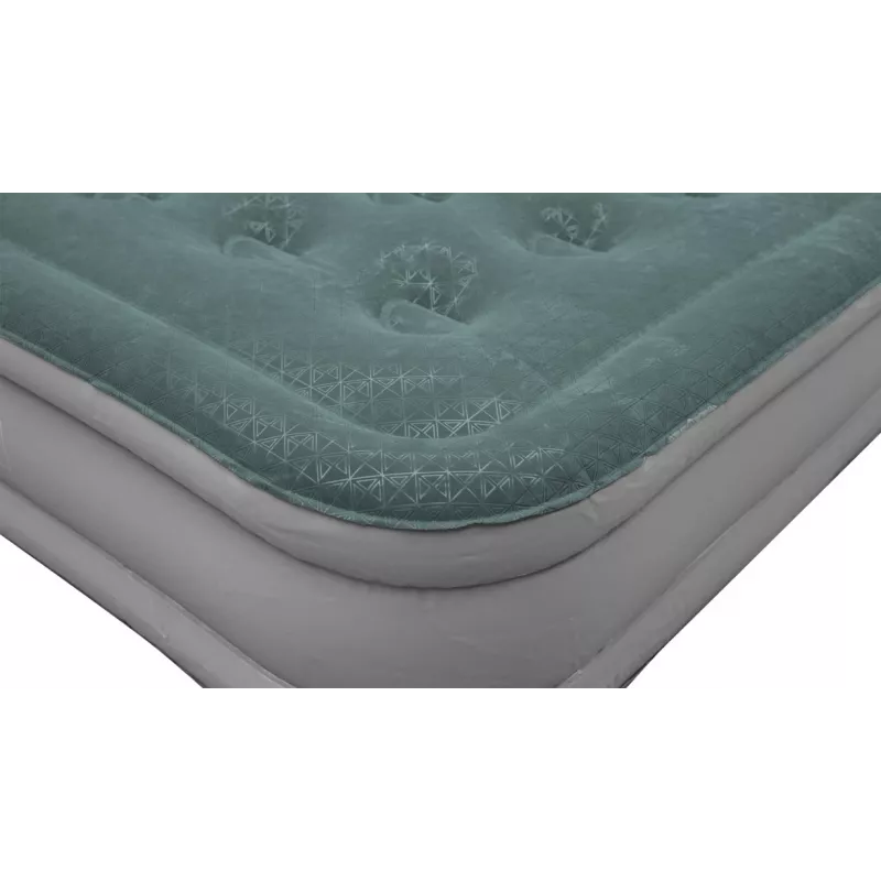 Colchón hinchable individual Outwell 400114 — PVC, 800×2000×300 mm, verde/gris